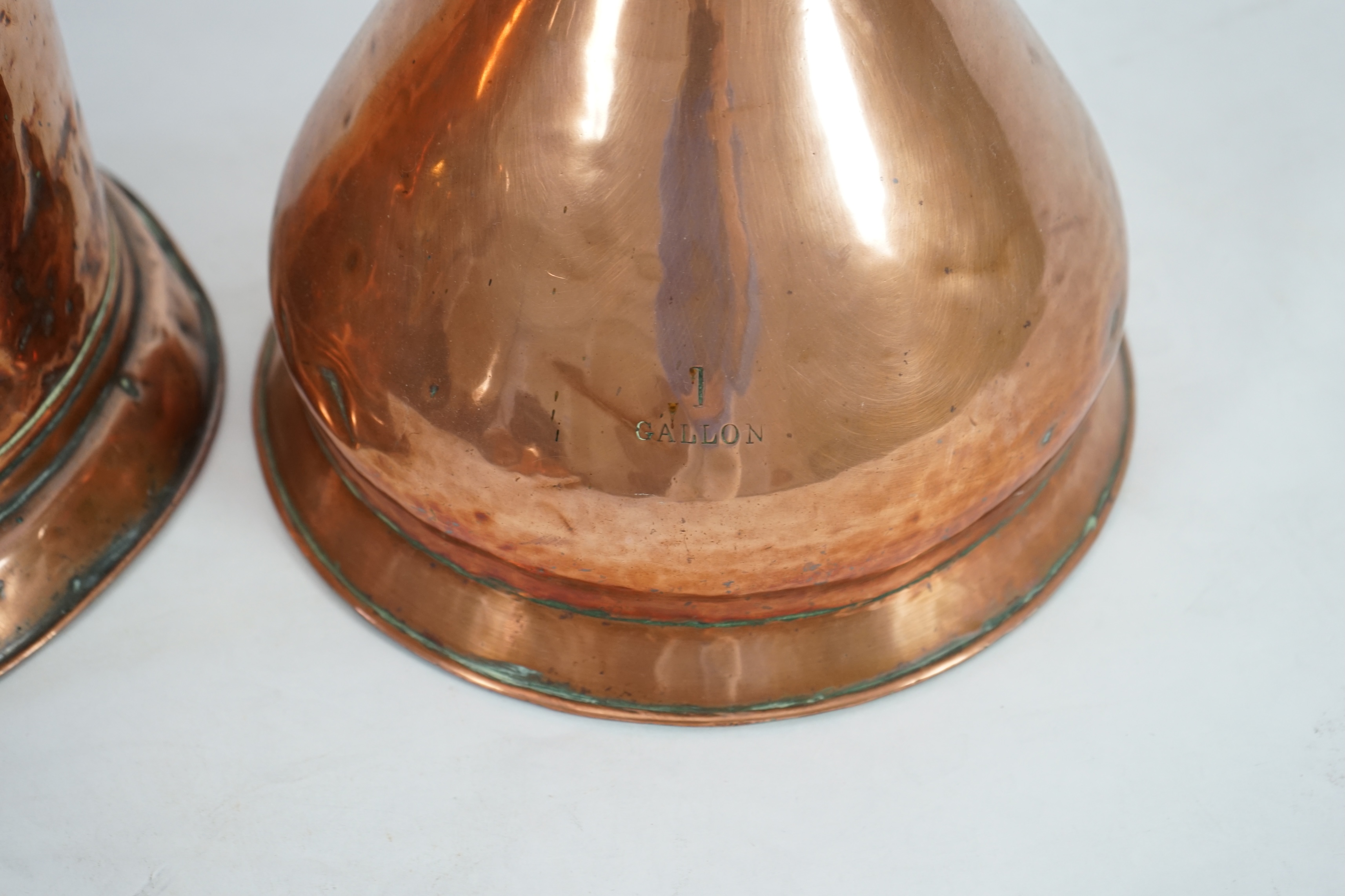 A Victorian Loftus of Oxford Street copper one gallon flagon